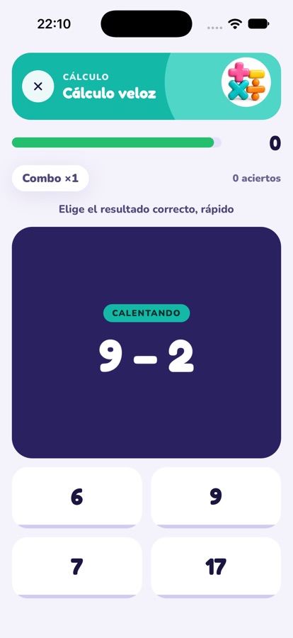 Partida de Cálculo veloz